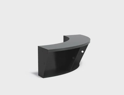 Keerwand aluminium binnenbocht 100x100x50cm. br