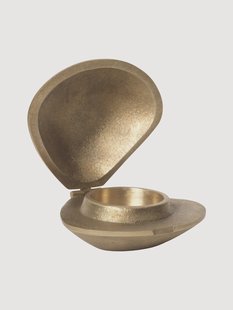 Kaarshouder Clam van messing