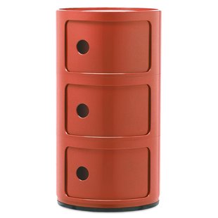 Kartell Componibili Kast Nachtkastje Large (3 Comp.)&Oslash;32 Oranje