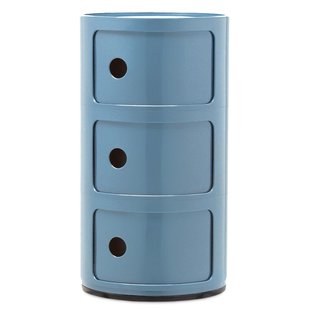 Kartell Componibili Kast Nachtkastje Large (3 Comp.)&Oslash;32 Azuurblauw