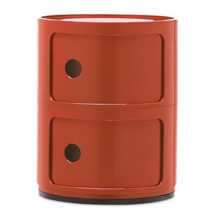 Kartell Componibili Kast Nachtkastje Medium (2 Comp.)&Oslash;32 Oranje
