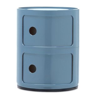 Kartell Componibili Kast Nachtkastje Medium (2 Comp.)&Oslash;32 Azuurblauw
