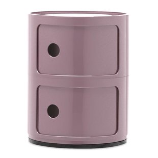 Kartell Componibili Kast Nachtkastje Medium (2 Comp.)&Oslash;32 Mauvegrijs