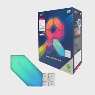 Müller-Licht LED wandlamp LED Magic paneel RGBW, zeshoekig, set van 6