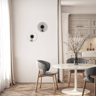 Zambelis LED wandlamp 23077, helder, glas, Ø 28 cm, 3.000 K