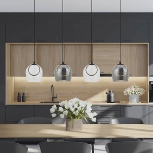 Zambelis Hanglamp 23082, 4-lamps, glas, lengte 105 cm