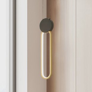 Zambelis LED hanglamp 23100, zwart, gouden ring, aluminium