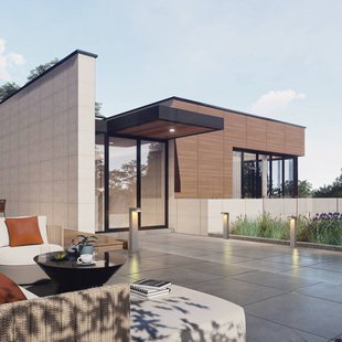 Zambelis LED tuinpadverlichting E383, 1-lamp, beton, hoogte 70 cm