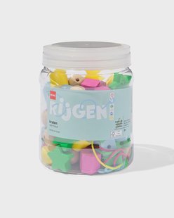 HEMA Emmer houten kralen met rijgkoord - 70 stuks