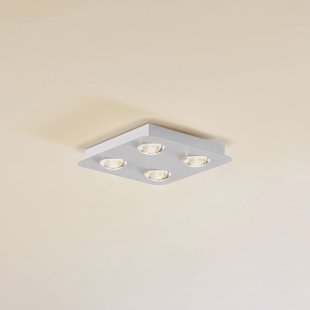 Lindby plafondlamp Jyla, mat wit, 25 x 25 cm, 4-lamps