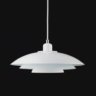 Dyberg Larsen hanglamp Kaje, wit, Ø 40 cm, metaal