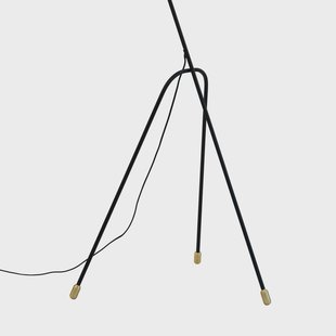 Dyberg Larsen vloerlamp Miles, zwart, hoogte 154,5 cm