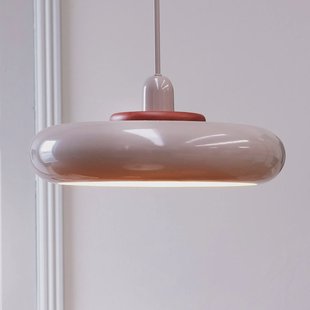 Dyberg Larsen hanglamp Planet, melkwit, Ø 40 cm, metaal