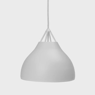 Dyberg Larsen Pyra hanglamp, Ø 23 cm, wit, metaal