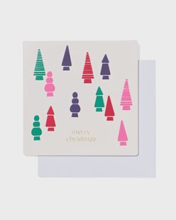 HEMA Kerstkaarten met kerstprint - 5 stuks (multi)