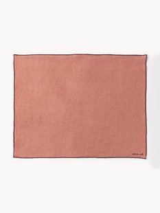 Linnen placemats Cosmo met borduursel, 4 stuks