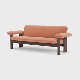 Audo Copenhagen Brasilia bank 2-zits Dark oak-Avalon 012