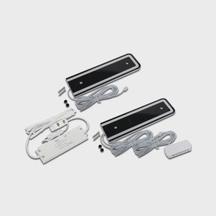 Hera LED meubelverlichting U-Pad F, set van 2 3.000K zwart Sensor