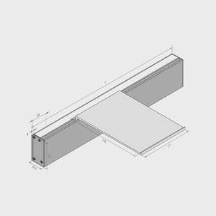 Hera LED wandlamp Intero-Line, zwart, 120 cm, aluminium, CCT up/down