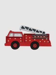 Handgemaakte LED-kinderlamp Fire Truck met timerfunctie en afstandsbediening, dimbaar
