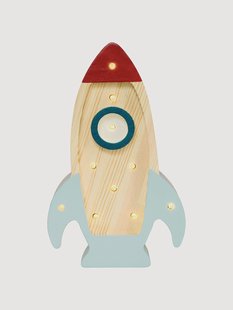 Handgemaakte LED-kinderlamp Space Rocket Mini met timerfunctie en afstandsbediening, dimbaar