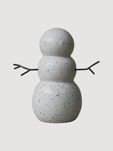 Decoratief kerstobject Snowman van keramiek