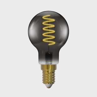 Arcchio LED filament lamp, E14, 4,9 W, rookgrijs