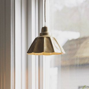 PR Home Hanglamp Ester, geel, Ø 17 cm, ijzer, stekker