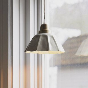 PR Home Hanglamp Ester, offwhite, Ø 17 cm, ijzer stekker