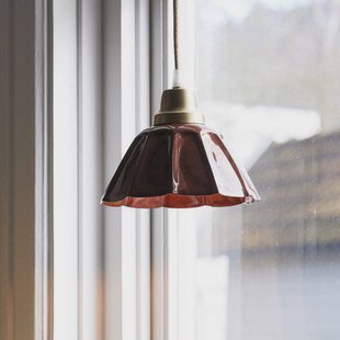 PR Home Hanglamp Ester, terracotta, Ø 17 cm, ijzer Stekker