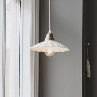 PR Home Hanglamp Ester, offwhite, Ø 24 cm, ijzer stekker