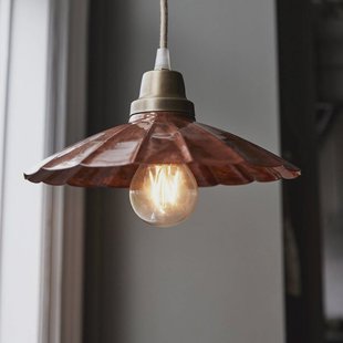 PR Home Hanglamp Ester, terracotta, Ø 24 cm, ijzer Stekker
