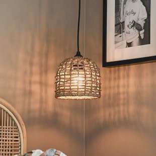 PR Home Hanglamp Cebu, Ø 17 cm, Lampakanay, naturelbruin