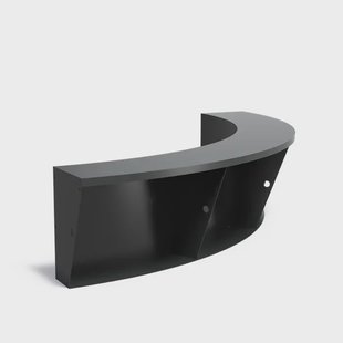 Keerwand aluminium binnenbocht 200x200x60cm. brede bovenrand