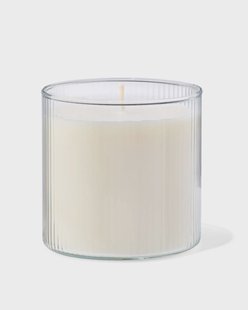 HEMA Geurkaars in ribbelglas Ø10x10 linen