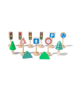 HEMA Set verkeersborden en bomen 13-delig