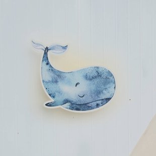 Elobra LED wandlamp Paul Pottwal met stekker, blauw, dimbaar