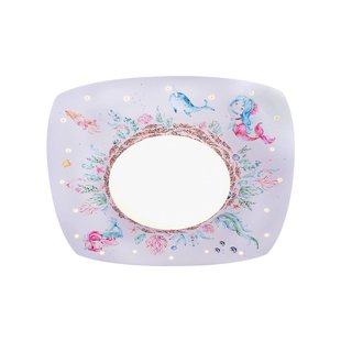 Elobra Plafondlamp zeemeerminnen, 58 cm, kleurrijk, MDF hout