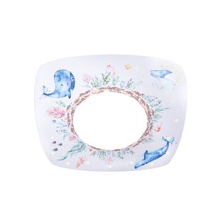 Elobra Plafondlamp zeedieren, 58 cm, kleurrijk, MDF hout