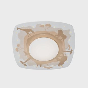 Elobra Scandi Savanne plafondlamp, oranje, 58 cm, hout