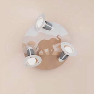 Elobra Plafondlamp Scandi Savanne, oranje, Ø 29 cm, 3-lamps