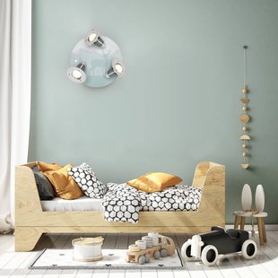 Elobra Scandi forest plafondlamp, mintgroen, Ø 29 cm, 3-lamps, E14