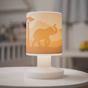 Elobra Scandi Savanne LED oplaadbare tafellamp, oranje, 21 cm