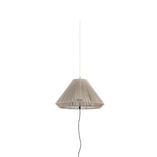 Faro Saigon - hanglamp met stekker - Ø 66,5 x 38 cm - IP65 - grijs en beige