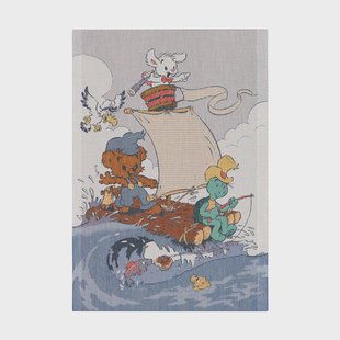 Ekelund Linneväveri Fisketur theedoek 35x50 cm Multi