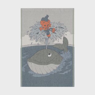 Ekelund Linneväveri Skattsökarfärden kinderdeken 72x105 cm Blauw