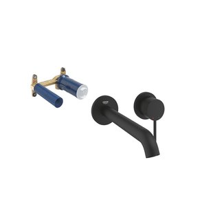 GROHE Essence Wastafelkraan - inbouw - l-size - 2-gats - inbouwdeel - phantom black SW1077337/SW28941