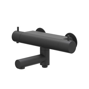 Badthermostaatkraan IVY Bond Opbouw Omstel Met Draaibare Baduitloop Met Omstel Cooltouch Mat Zwart PED