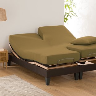 Effen hoeslaken in bio katoen, verstelbare bedbodem, Scenario