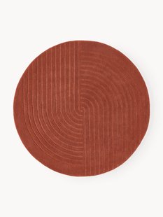 Rond wollen vloerkleed Mason, handgetuft